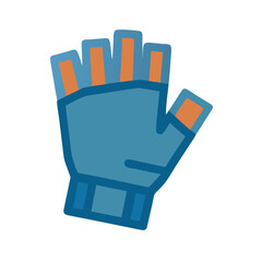 Fingerless Glove Front View Icon Design