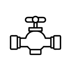 Fire Hydrant Connection Valve Icon Design