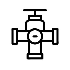 Fire Hydrant Connection Valve Icon Design
