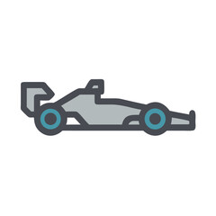 Formula One Racing Car Icon Design