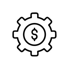 Gear with Group Chat Bubble Icon Design