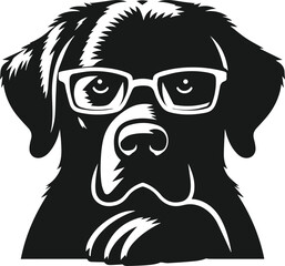 Smart dog vector