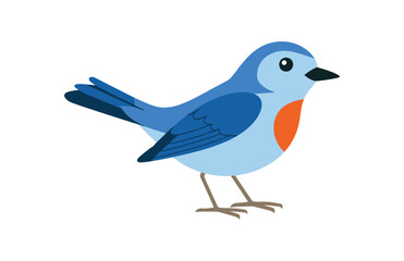 Warbler bird vector drawing