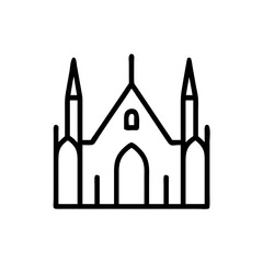 Gothic Cathedral Architecture Icon Design