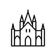 Gothic Cathedral Architecture Icon Design