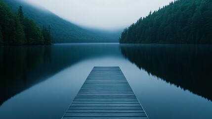 Fototapeta premium Tranquil waterway nature scene peaceful landscape photography