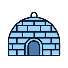 Igloo Dome Ice House Icon Design