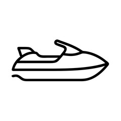 Jet Ski Water Scooter Icon Design