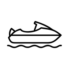 Jet Ski Water Scooter Icon Design