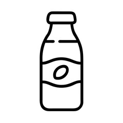 Juice Bottle with Label Icon Design