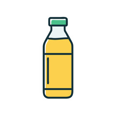 Juice Bottle with Label Icon Design