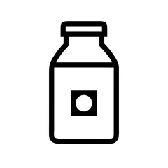 Juice Bottle with Label Icon Design