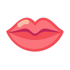 Kiss Lips Icon Design