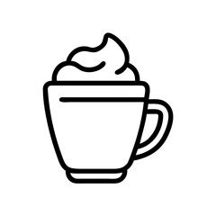 Latte with Milk Froth Icon Design
