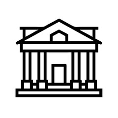 Luxury Villa with Columns Icon Design