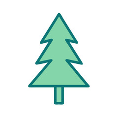 Minimal Pine Tree Icon Design