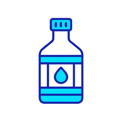 Oil Bottle with Label Icon Design