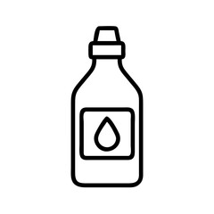 Oil Bottle with Label Icon Design