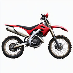 red motorcycle on white background