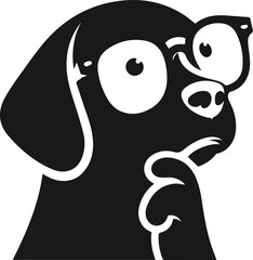 Smart dog vector