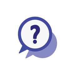 Question Mark in Speech Bubble FAQ Icon Design