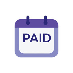 Paid Invoice Icon Calendar Design for Finance Apps