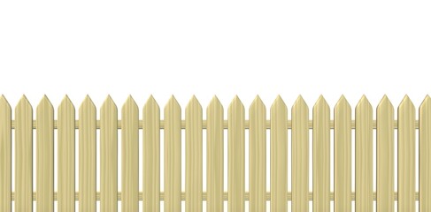 A wooden fence with a white background
