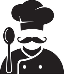 chef icon illustration. chef logo design.