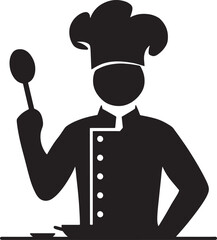 chef icon illustration. chef logo design.
