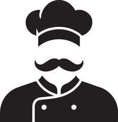 chef icon illustration. chef logo design.