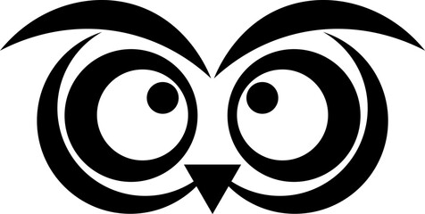 baby owl logo illustration