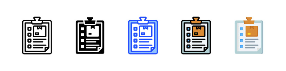 Catalog Icon Collection With Multiple Styles