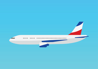 Airplane flat style vector illustration