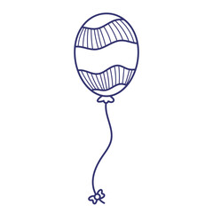 Birthday Balloon Line Art 