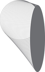 Oval frame with geometric circle blending shape for tag, logo, label, banner