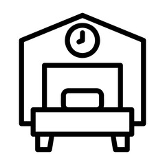 hotel room Line Icon