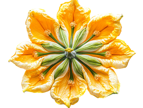 Acorn Squash Blossom Flowers Closeup - Powered by Adobe