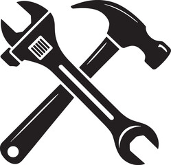 hammer and wrench crossed icon
