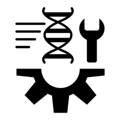 genetic engineering glyph icon vector illustration