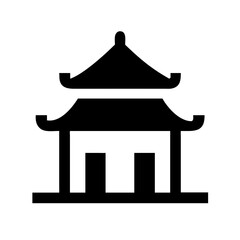 Pagoda or Asian Pavilion Icon Design