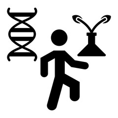 biotechnology glyph icon vector illustration