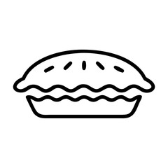 Pie with Crimped Crust Icon Design