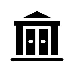 Public Restroom Building Icon Design