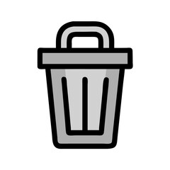 Public Trash Bin with Lock Icon Design