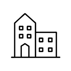 Residential Block Apartments Icon Design