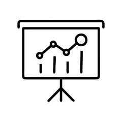 Sales Presentation with Chart Icon Design