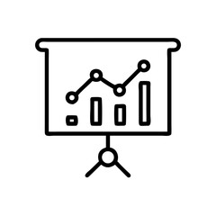 Sales Presentation with Chart Icon Design