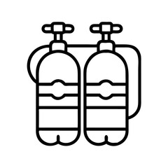 Scuba Tanks with Mask Icon Design