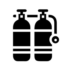 Scuba Tanks with Mask Icon Design