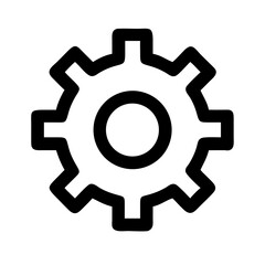 Settings Gear with Network Icon Design